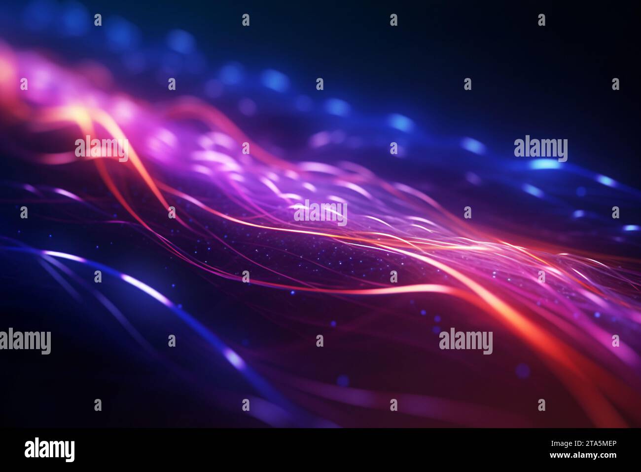 Linee di colore digitali astratte. Connessione digitale ad alta velocità, comunicazione e fibra ottica, concetto. Internet Foto Stock