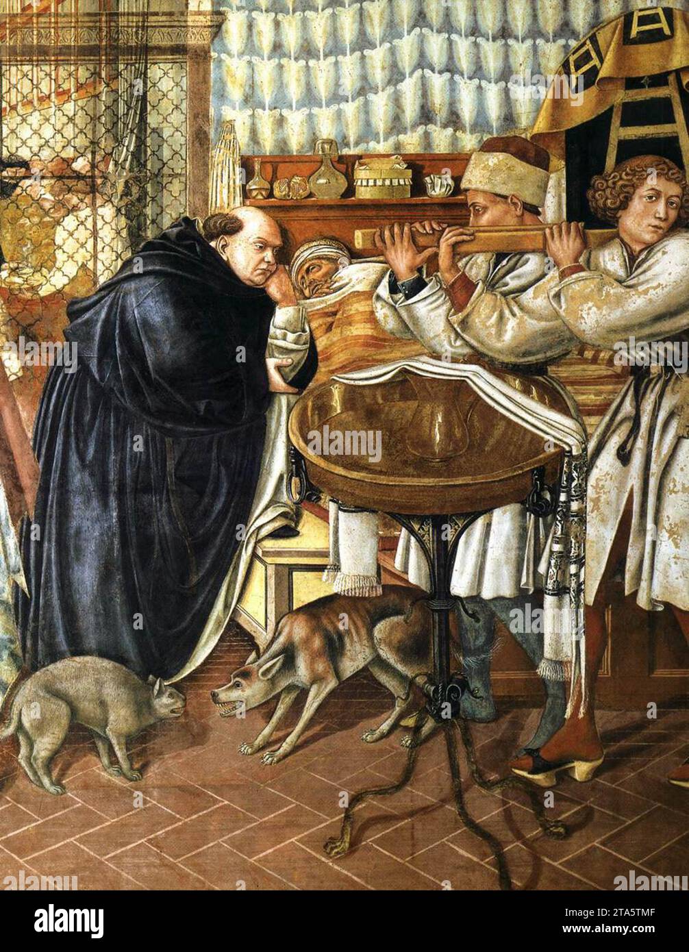 Cura dei malati (dettaglio) 1440 di Domenico di Bartolo Foto Stock