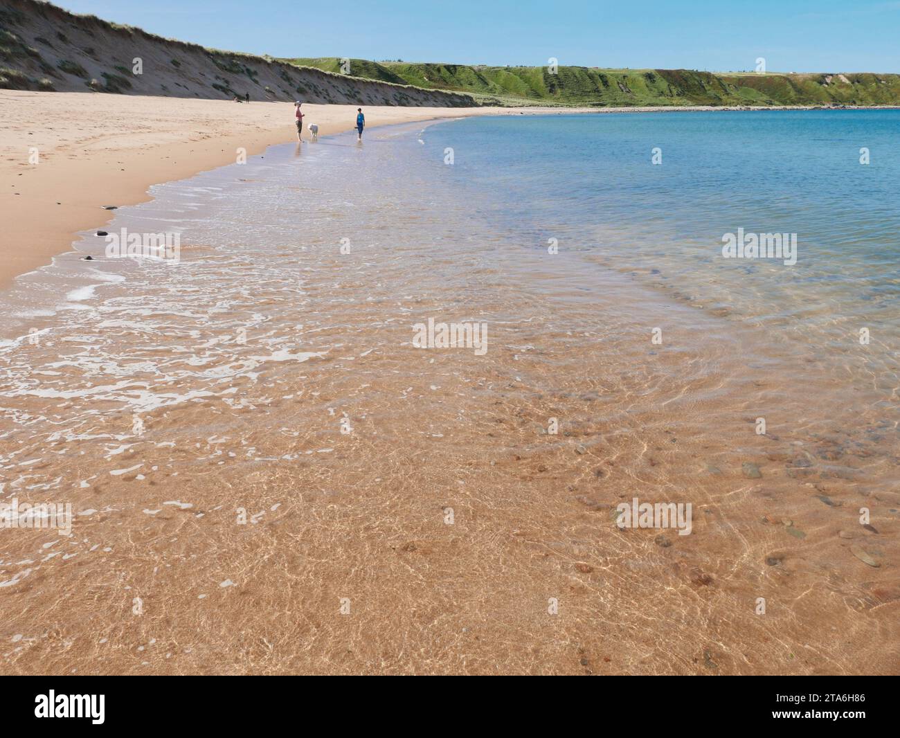 Melvich Beach a Sutherland, Scozia settentrionale, in una calda giornata estiva di settembre Foto Stock