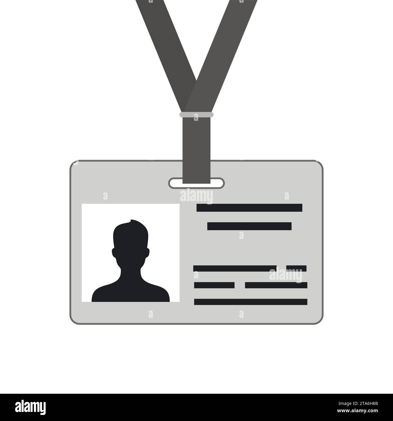 Icona badge etichetta nome isolata su sfondo bianco, illustrazione vettore Illustrazione Vettoriale