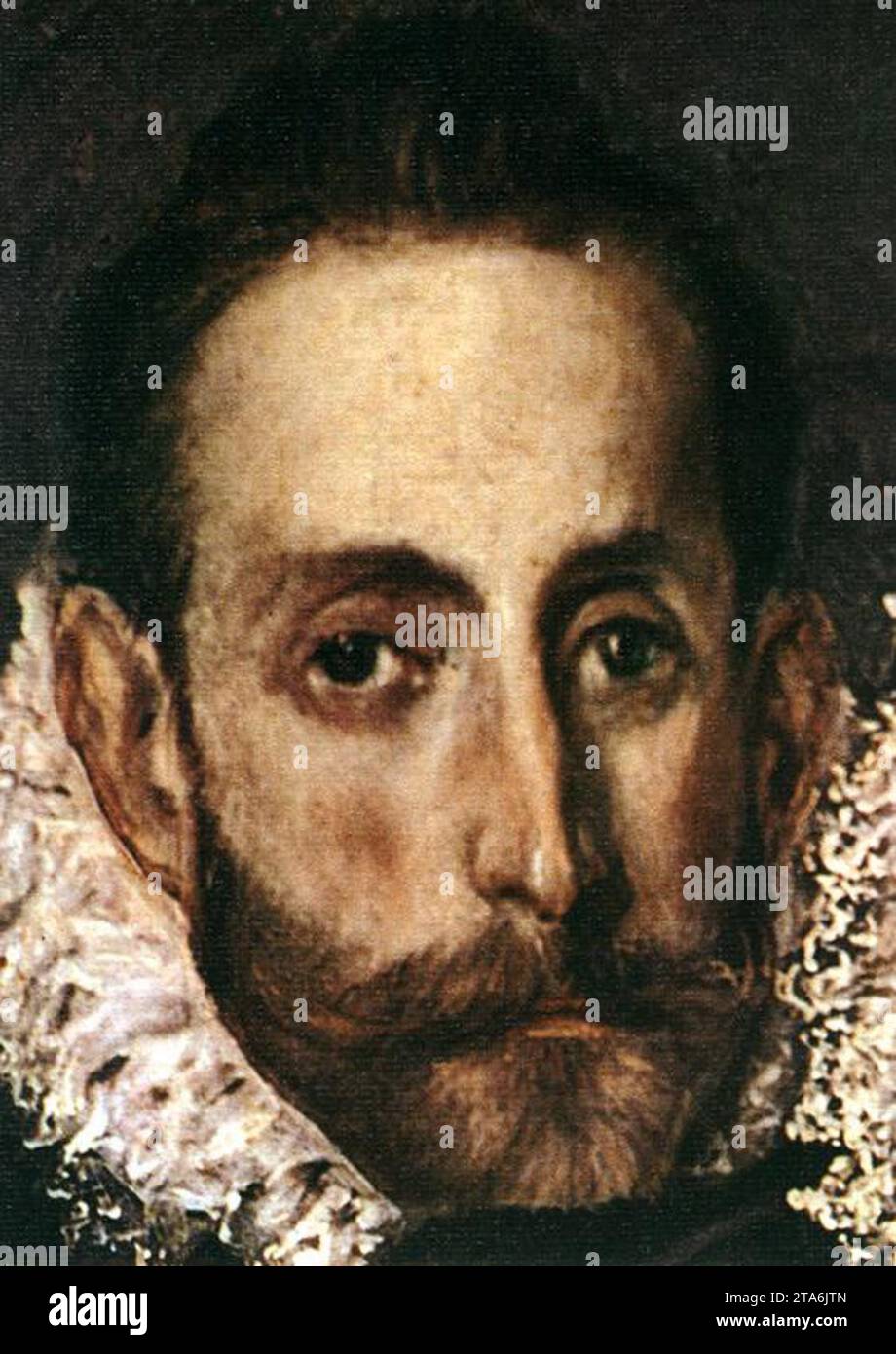 Sepoltura del conte di Orgaz (dettaglio) 1586-88 di El Greco Foto Stock