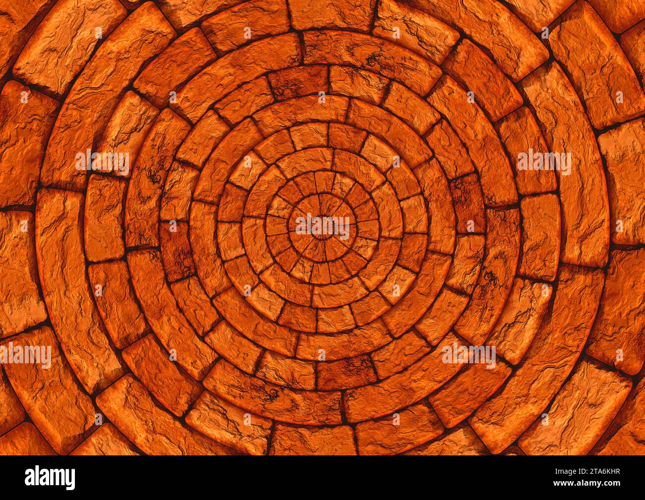 Pietre patch archi circolari pattern immagine texture Foto Stock