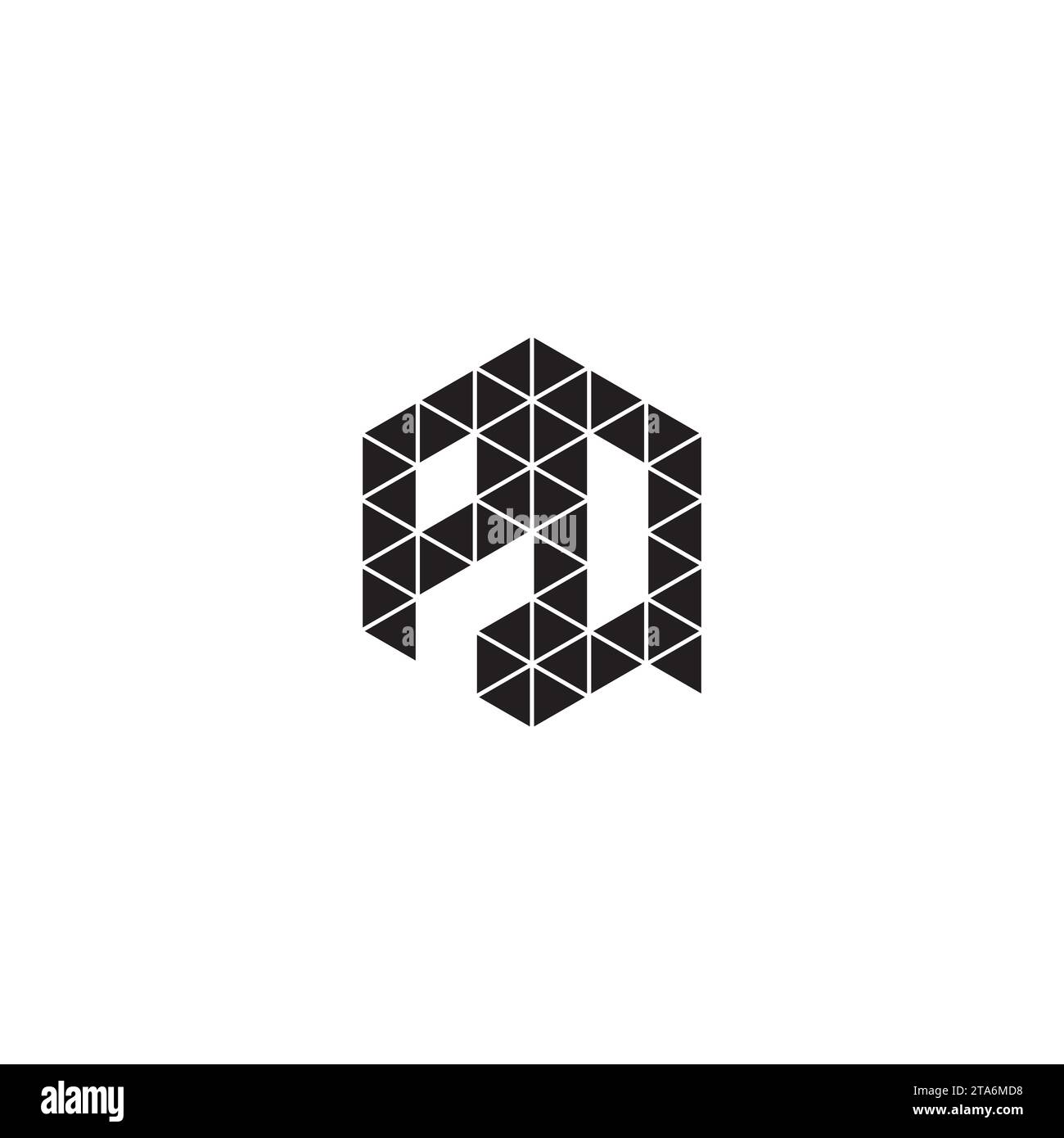 Lettere iniziali del logo della qualità di stampa in un design professionale di alta qualità che consente di stampare bene su qualsiasi supporto di stampa Illustrazione Vettoriale