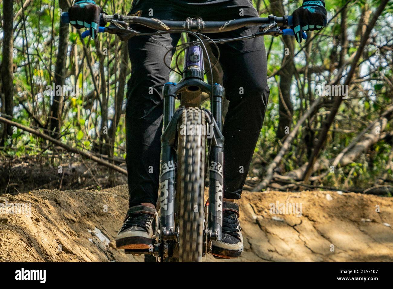 Mountain bike in Indonesia Foto Stock