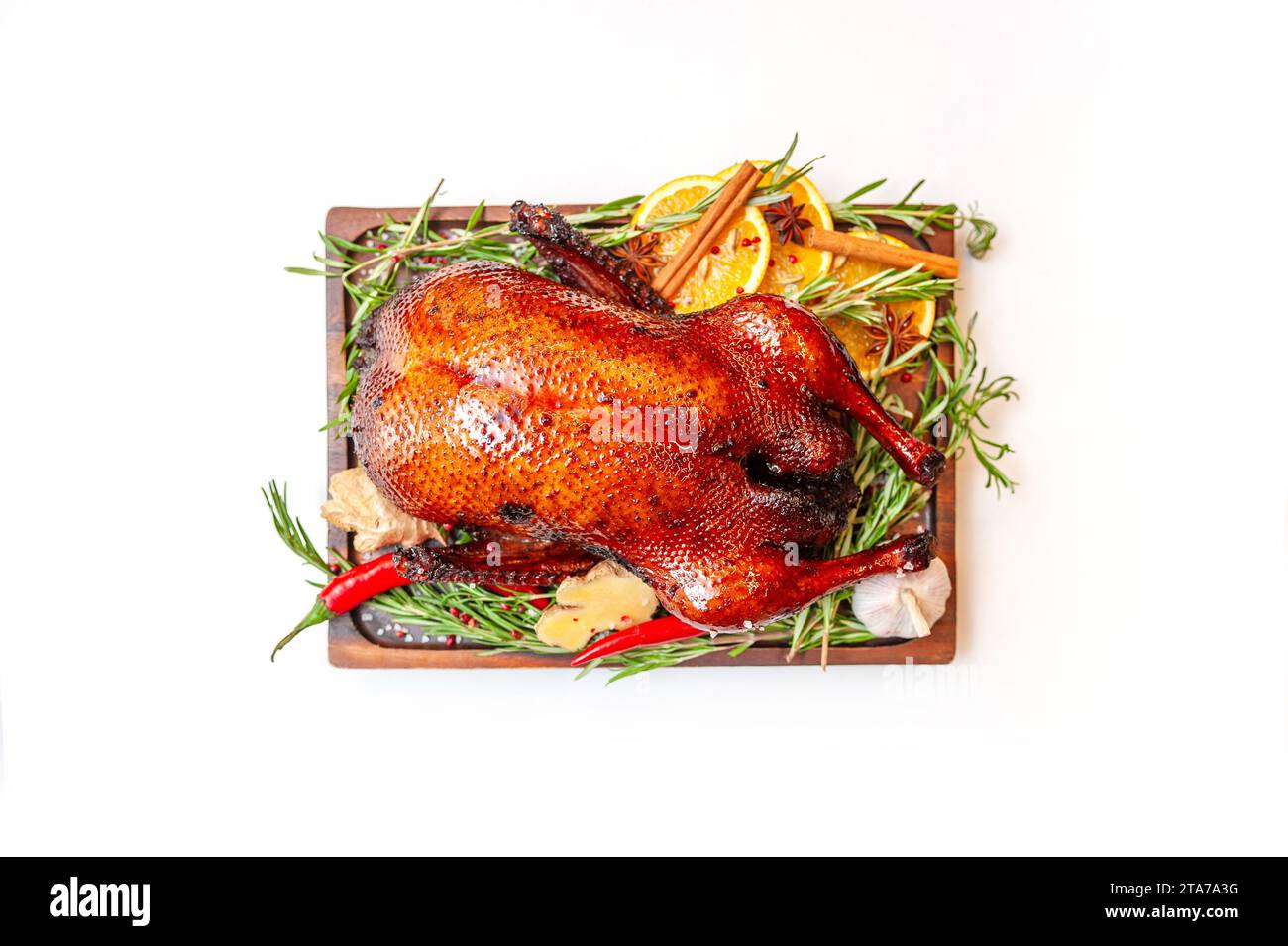 tacchino di Natale. Cibo tradizionale per Natale o per il giorno del Ringraziamento isolato. Foto di alta qualità Foto Stock