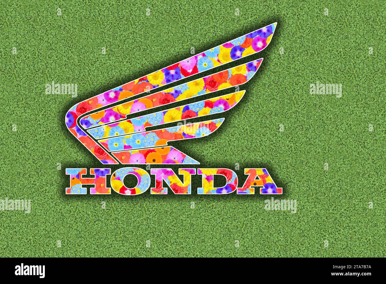 logo dell'azienda automobilistica giapponese honda come simbolo di energia pulita Foto Stock