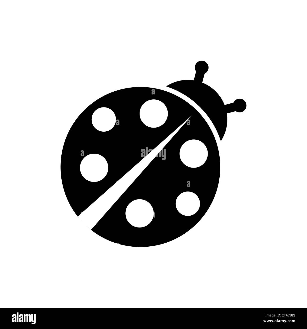 Icona Ladybug isolata su sfondo bianco. Illustrazione vettoriale. Illustrazione Vettoriale