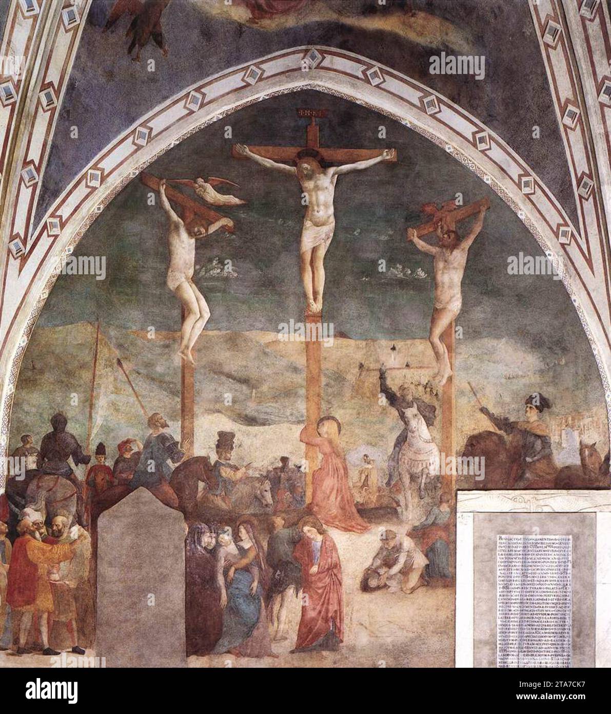 Crocifissione 1425-31 di Masolino da Panicale Foto Stock