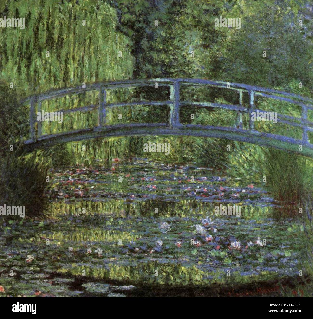 Water Lily Pond, Harmony in Green 1899 di Claude Monet Foto Stock