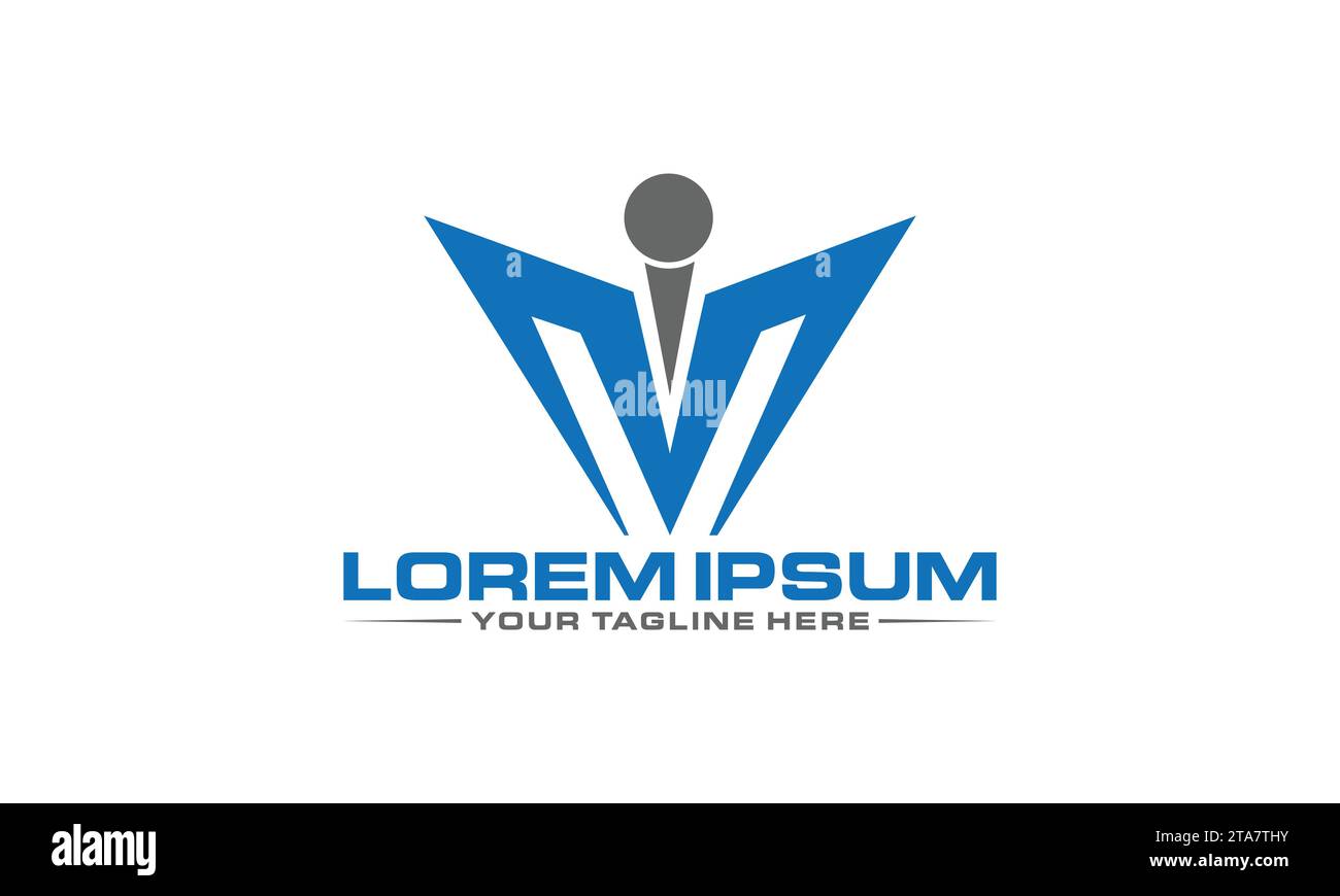 Design esclusivo del logo IM e design professionale del logo Illustrazione Vettoriale