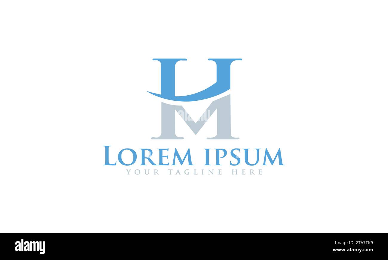 Design del logo HM creativo e professionale Illustrazione Vettoriale