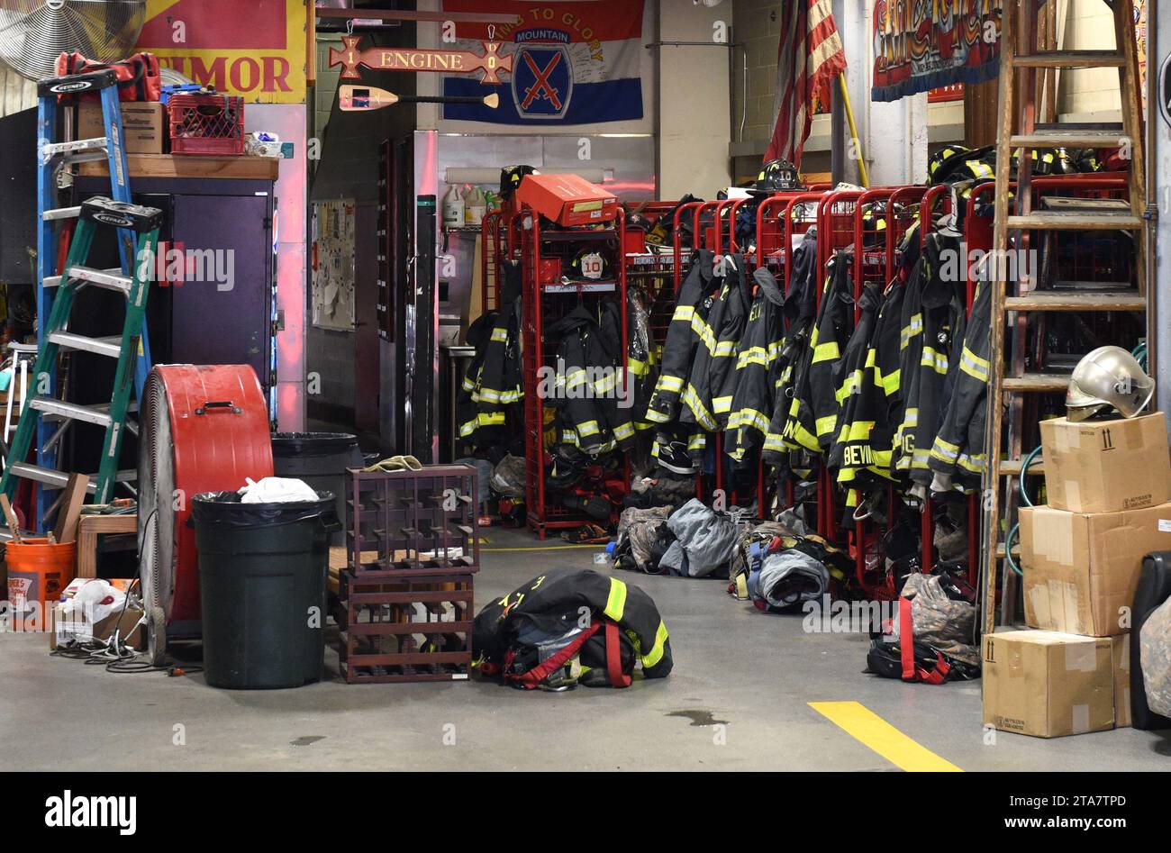 New York, USA - 10 giugno 2018: FDNY Ten House in Liberty Steet a Lower Manhattan. Foto Stock