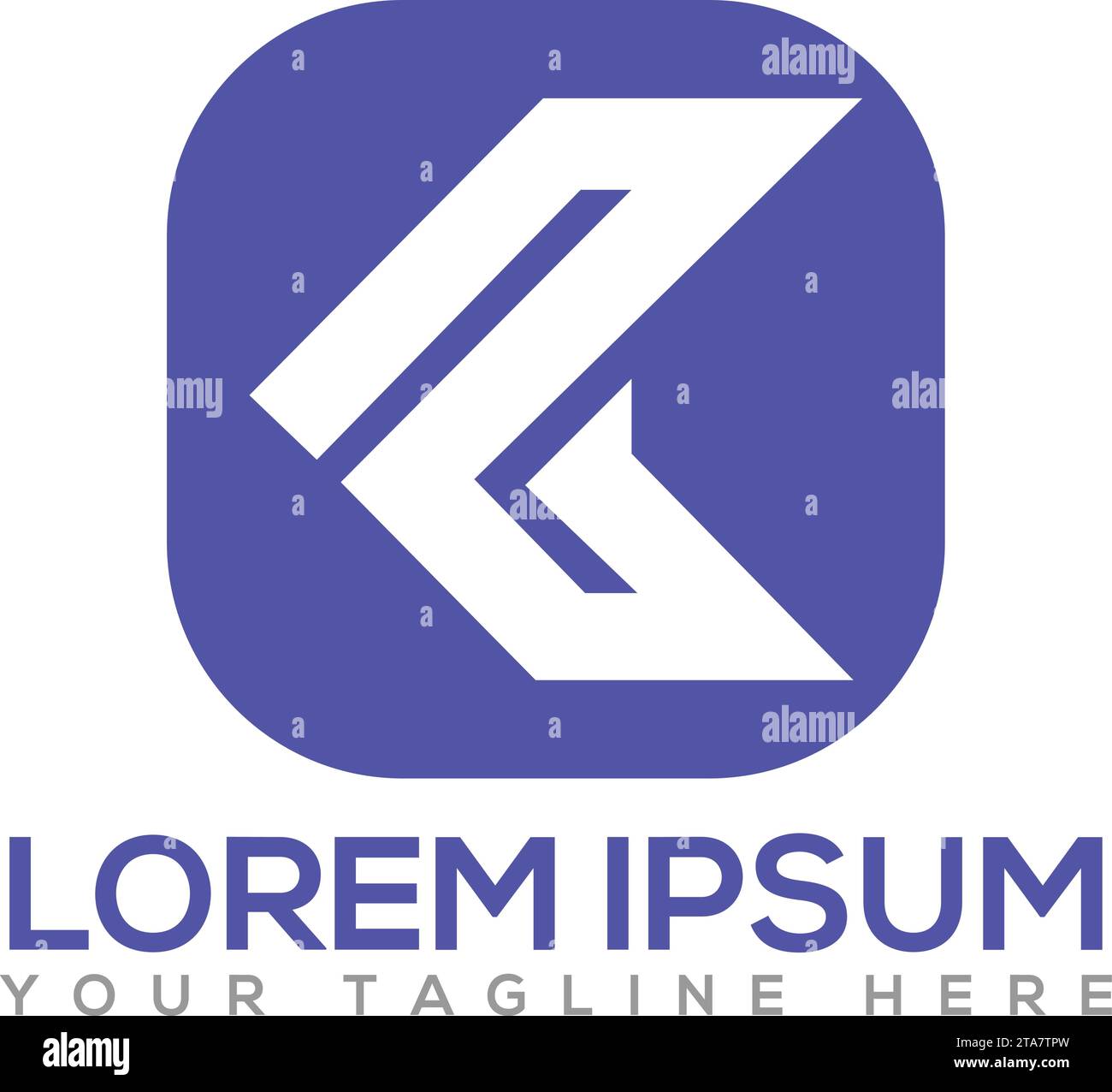 K Logo Design esclusivo e moderno Illustrazione Vettoriale