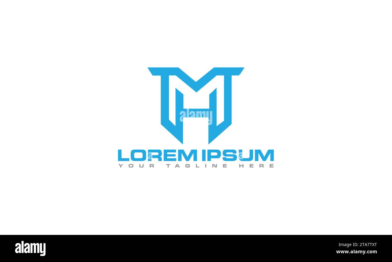 Design del logo HM creativo e professionale Illustrazione Vettoriale