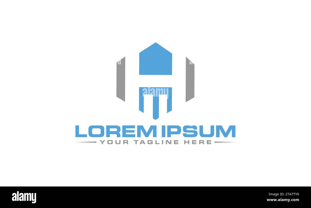 Design del logo HM creativo e professionale Illustrazione Vettoriale