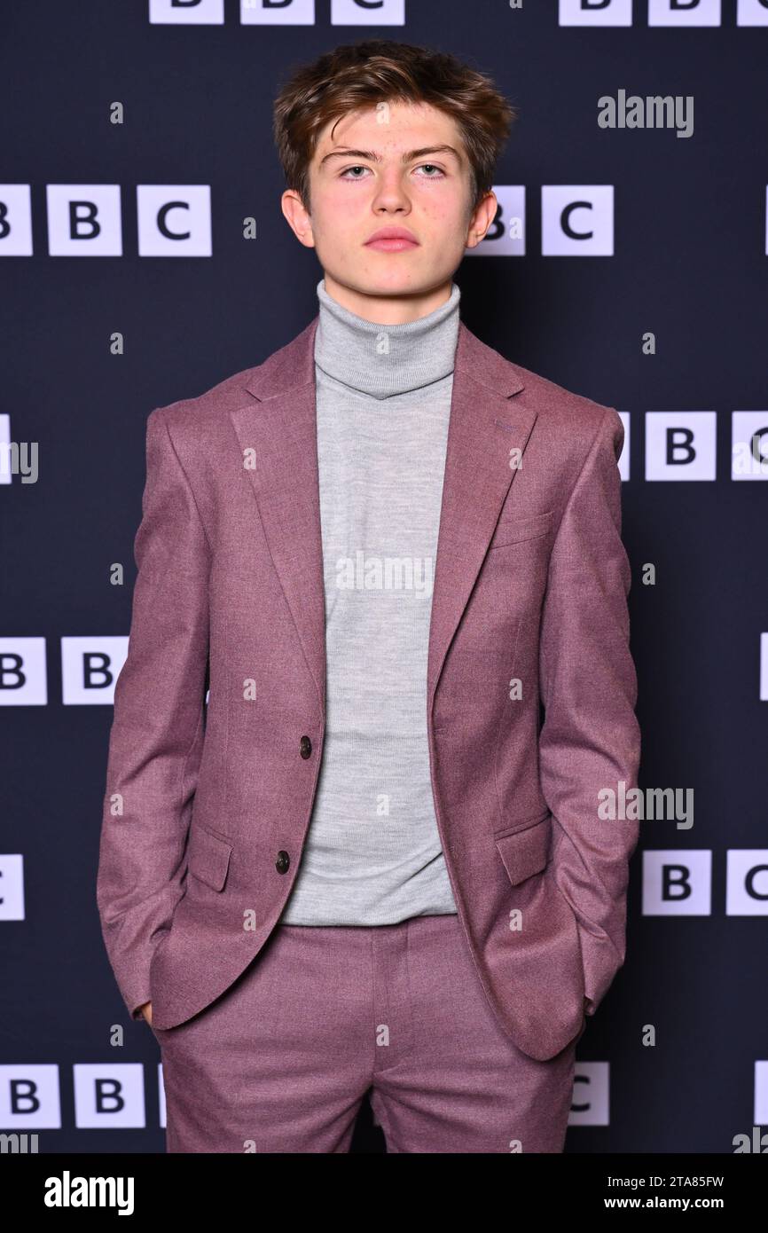 Londra, Regno Unito. 29 novembre 2023. Il membro del cast di Dodger Billy Jenkins fotografato in una foto della BBC Children's Showcase, al Soho Hotel di Londra. Il credito fotografico dovrebbe essere: Matt Crossick/Empics/Alamy Live News Foto Stock