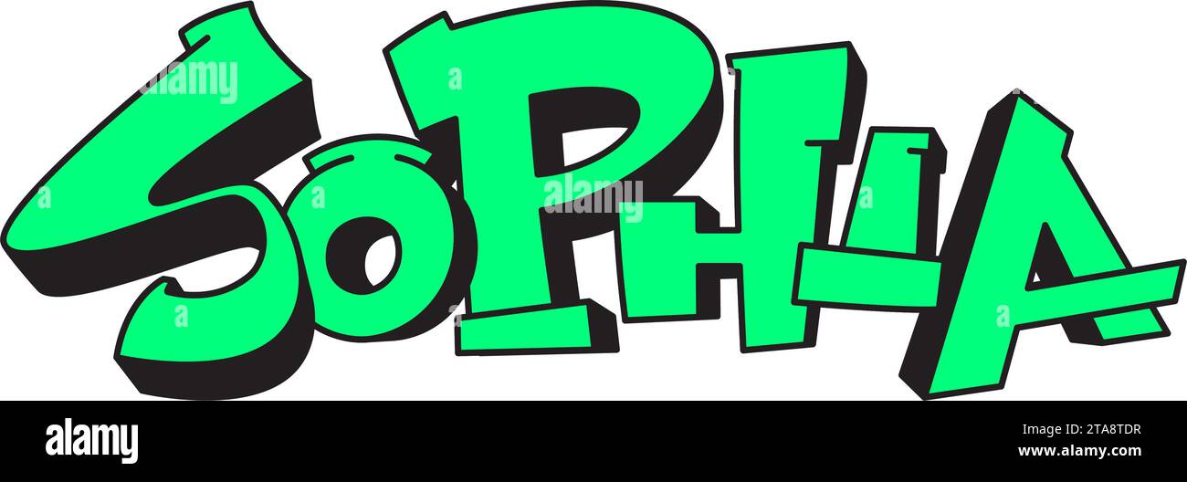 SOPHIA nome graffiti Foto Stock