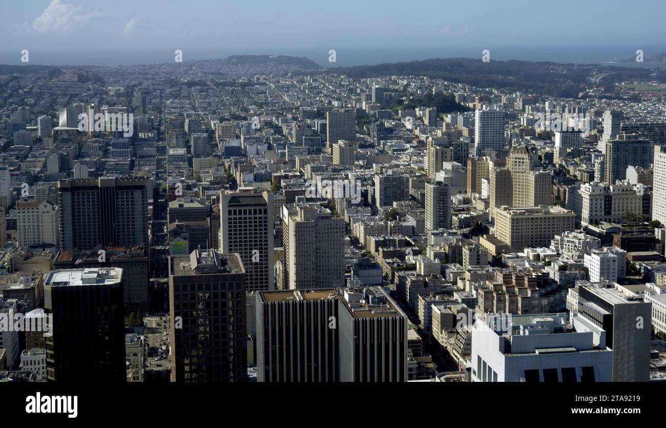 Vista aerea di San Francisco California, Stati Uniti Foto Stock
