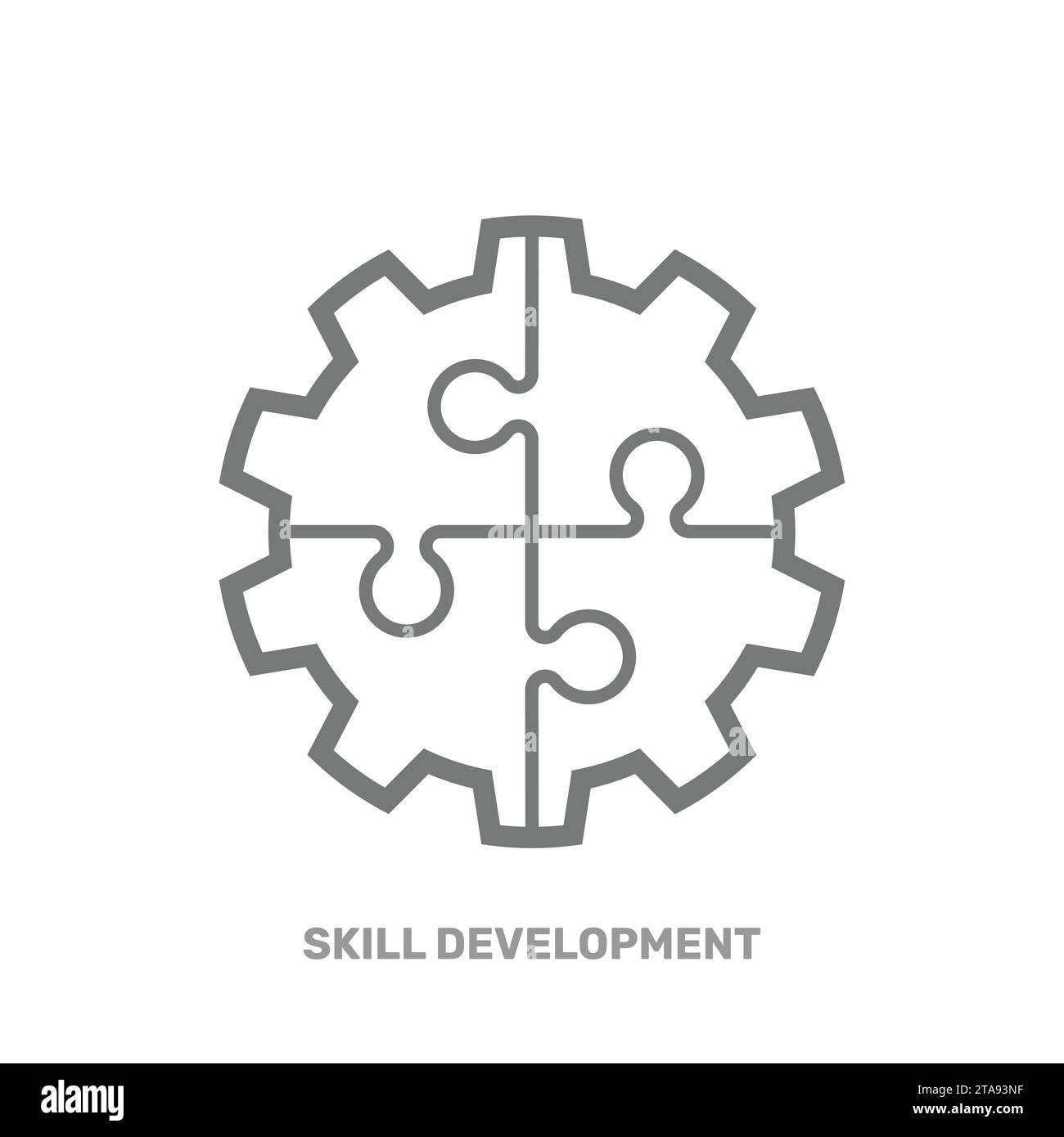 Icona puzzle. Risolvere il problema, passare al livello successivo e al concetto di sviluppo delle competenze. Tratto modificabile. EPS 10. Illustrazione Vettoriale Icona puzzle. Risolvere il problema, passare al livello successivo e al concetto di sviluppo delle competenze. Tratto modificabile. EPS 10. Illustrazione Vettoriale