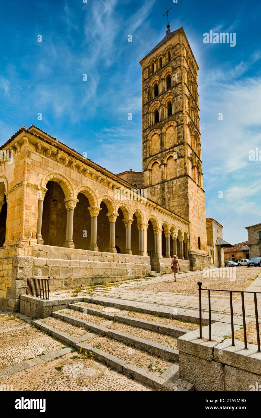 Chiesa di S.. Stefano, Segovia, Castiglia e Leon, Spagna Foto Stock