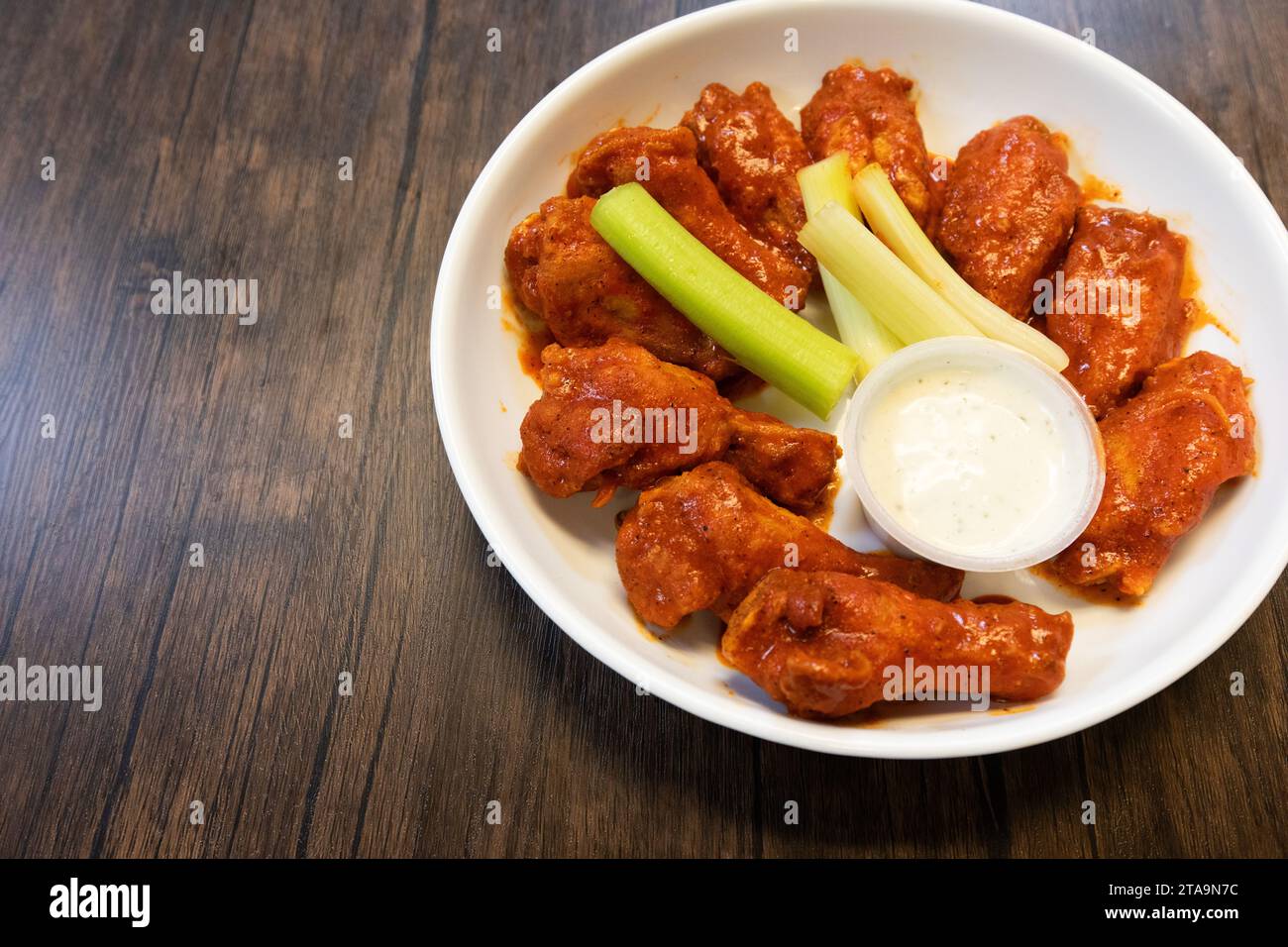 Hot di ali di pollo Foto Stock