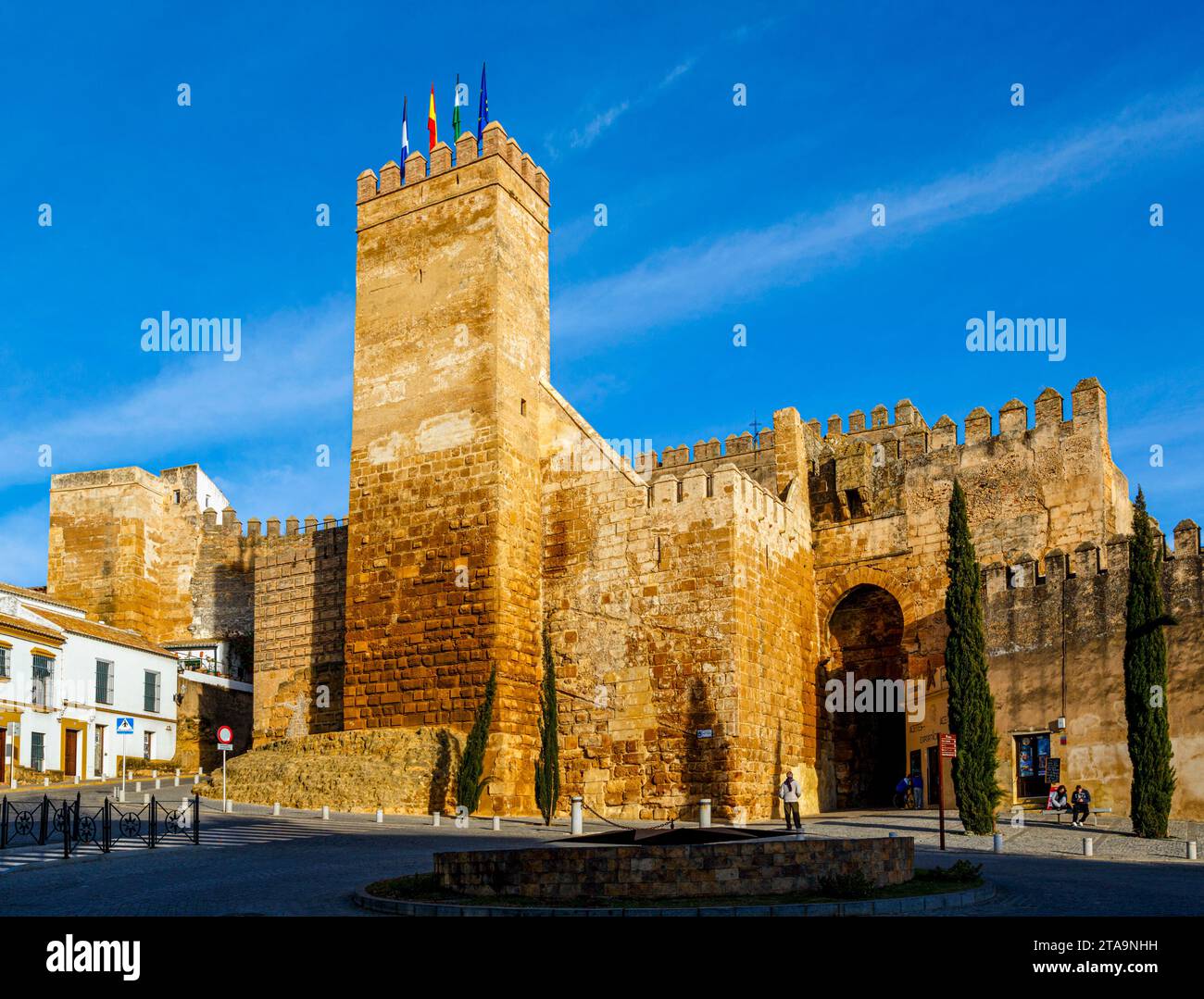 Alcazar de la Puerta de Sevilla, Carmona, Andalusia, Spagna Foto Stock