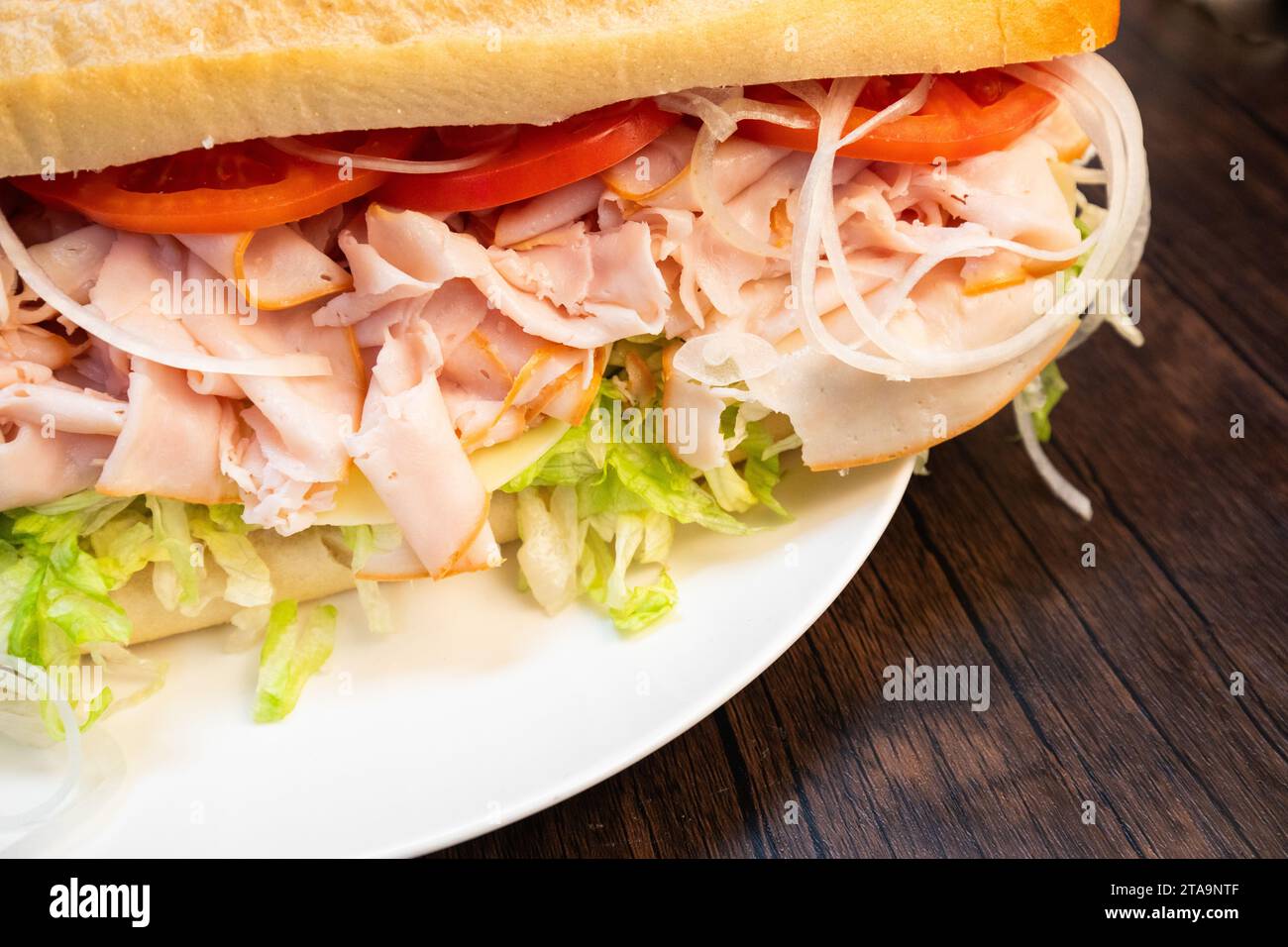 Turkey Sandwich Sub Foto Stock