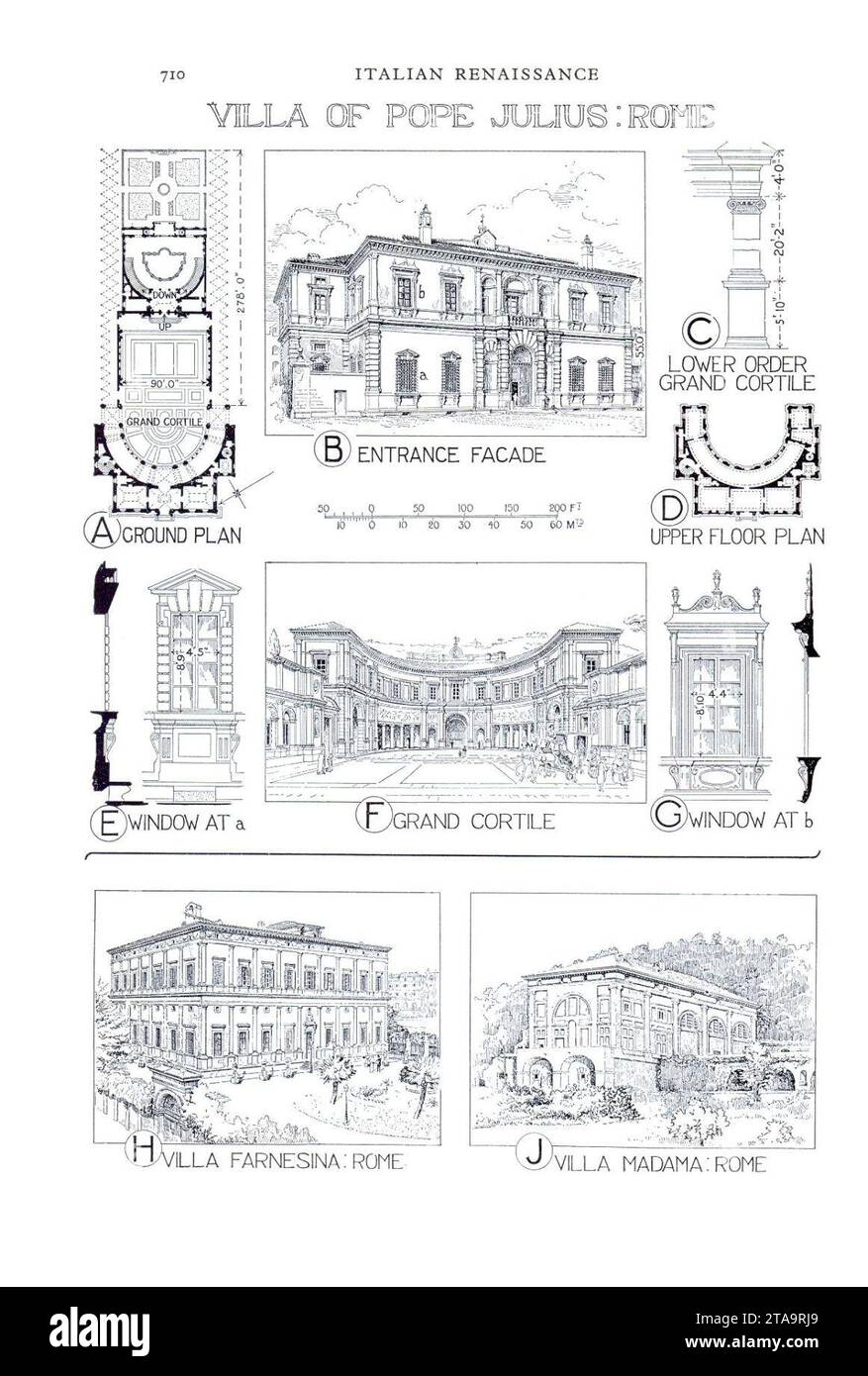 Villa del Papa - Palazzo Farnese, Villa Madama (Roma), Giulio 710. Foto Stock