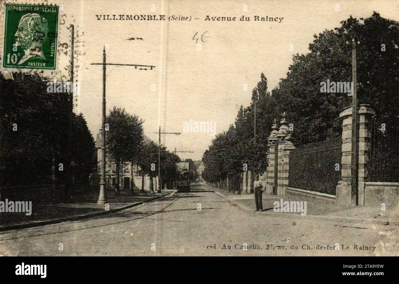Villemomble, Avenue du Raincy. Foto Stock