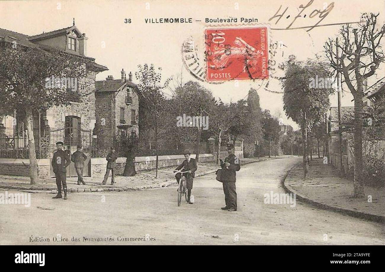 Villemomble, Boulevard Papin. Foto Stock