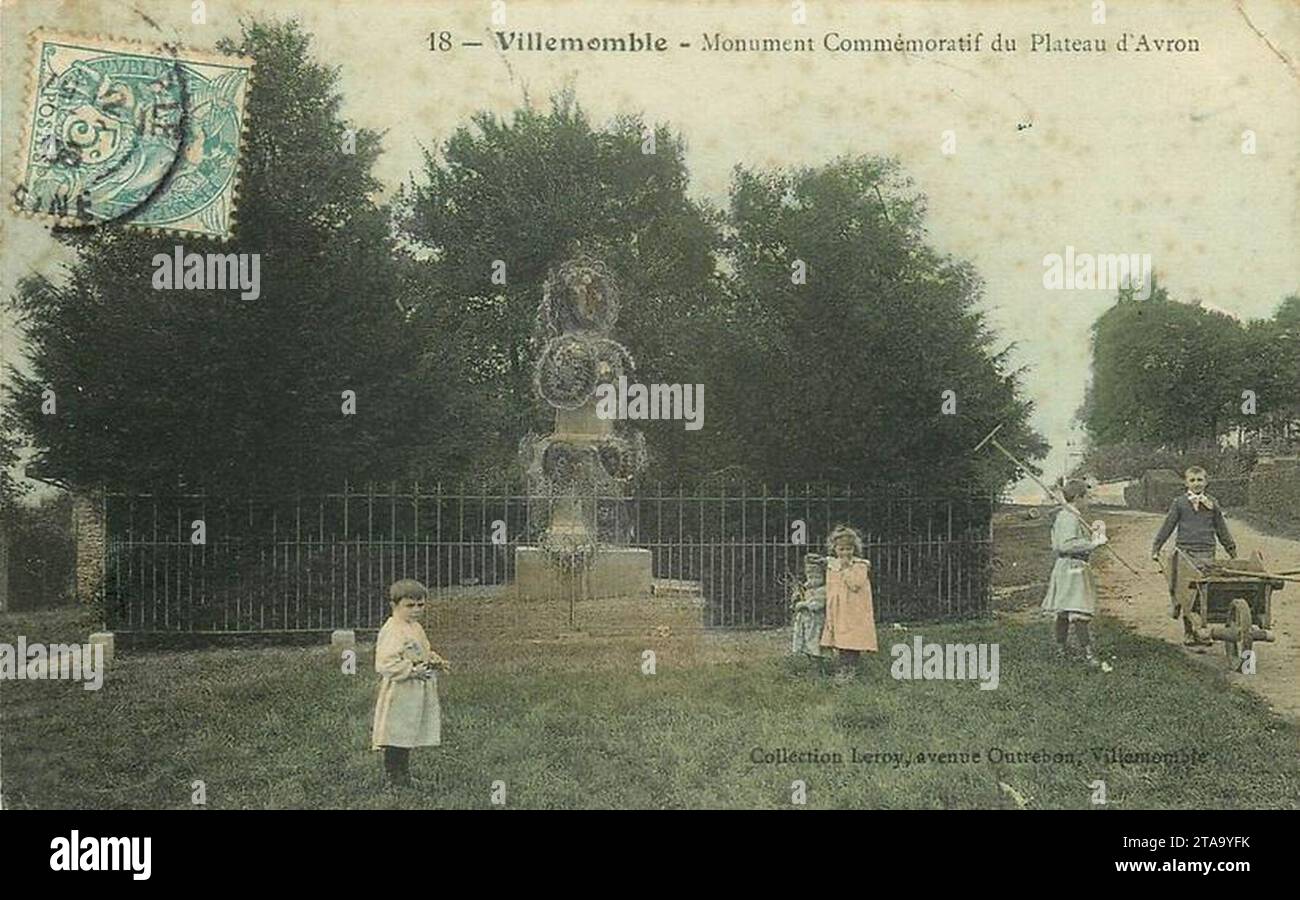 Villemomble. Monumento plateau d'Avron. Foto Stock
