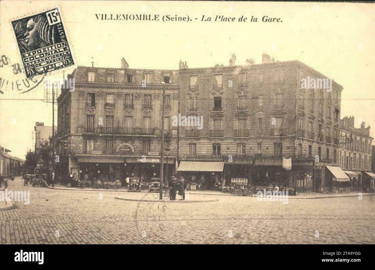 Villemomble, Place de la Gare. Foto Stock