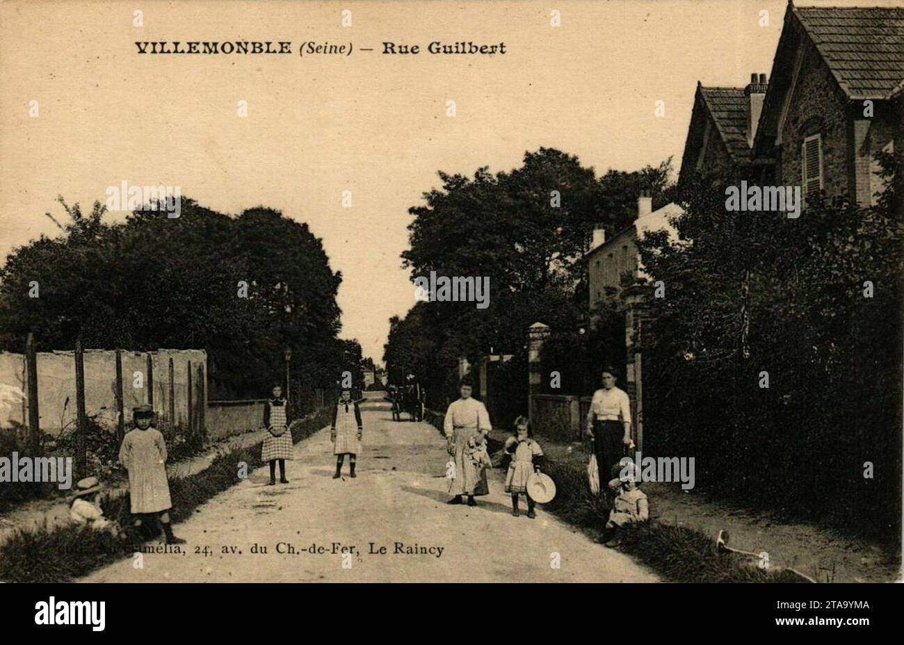 Villemomble, Rue Guilbert. Foto Stock