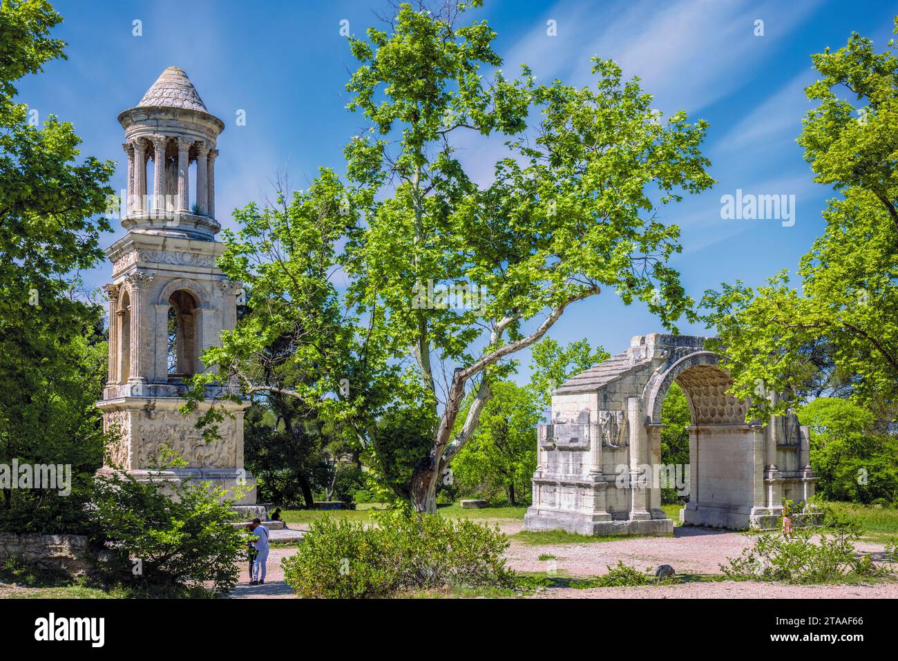 Monumenti a Saint-Remy-de-Provence, Provenza, Francia Foto Stock