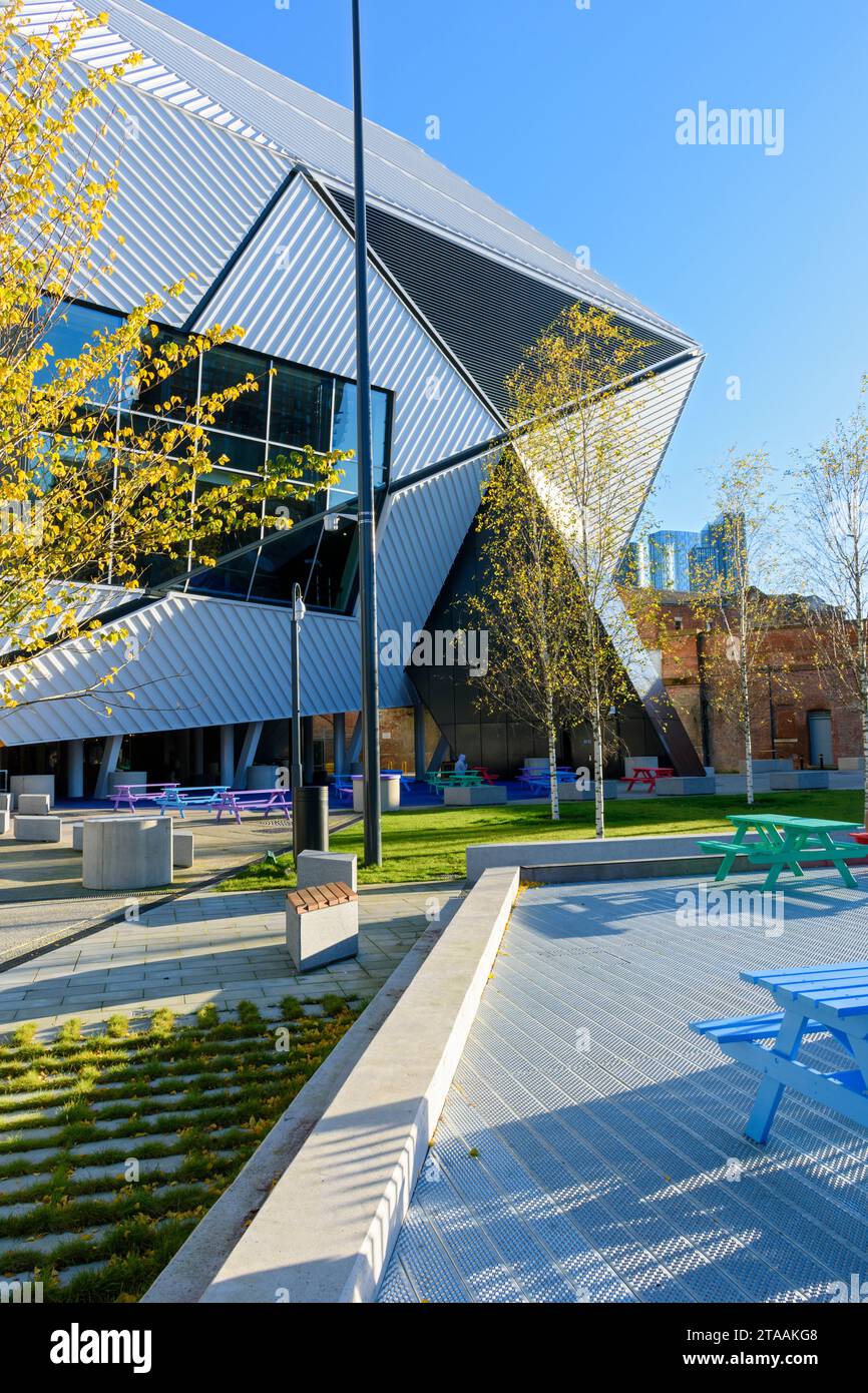 Centro culturale e artistico Aviva Studios (Factory International), Manchester, Regno Unito. Architetti: OMA, aperto nel 2023. Foto Stock