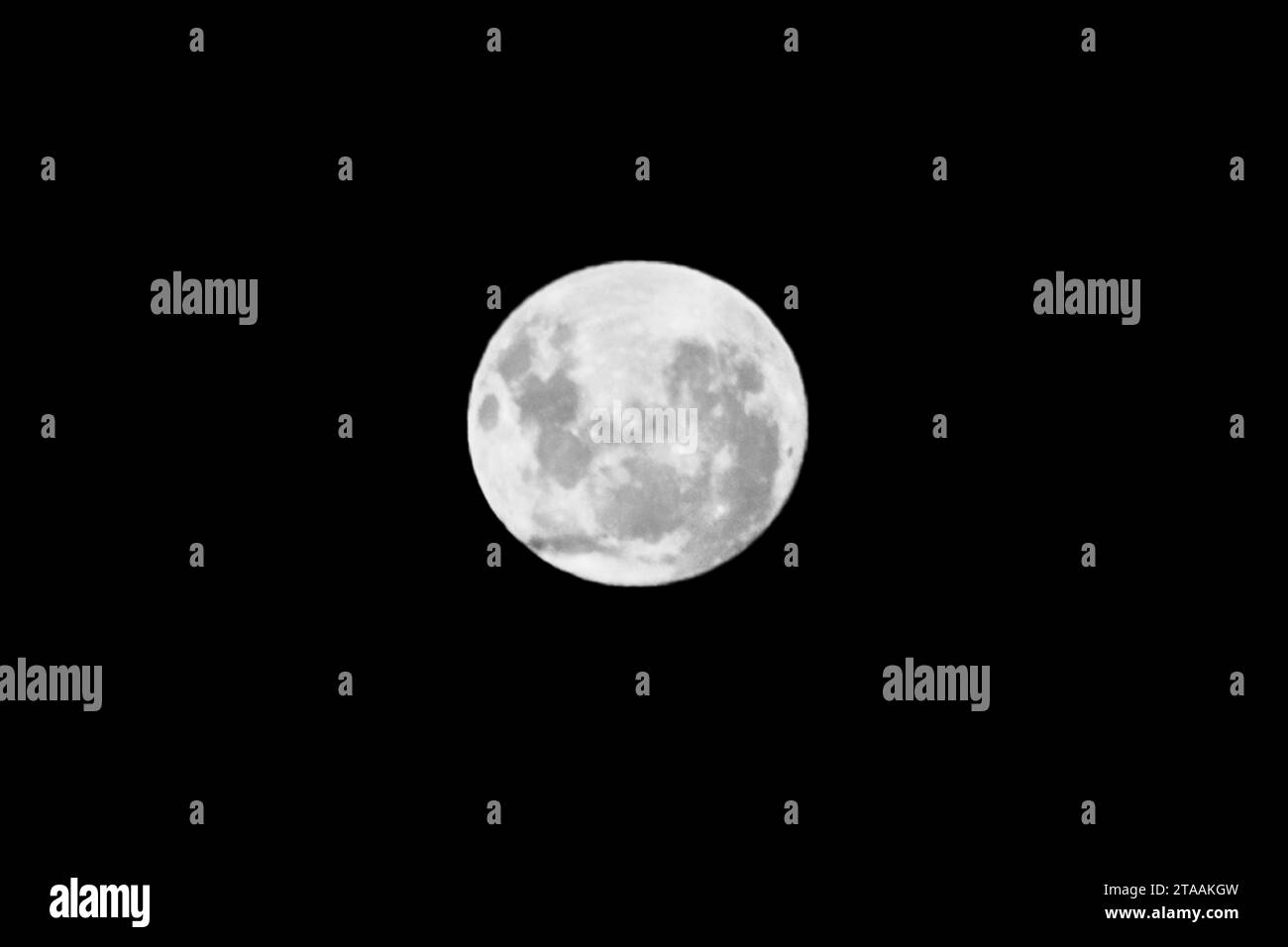 Luna bianca oggetto luminoso della natura nel cielo notturno, primo piano. Foto Stock