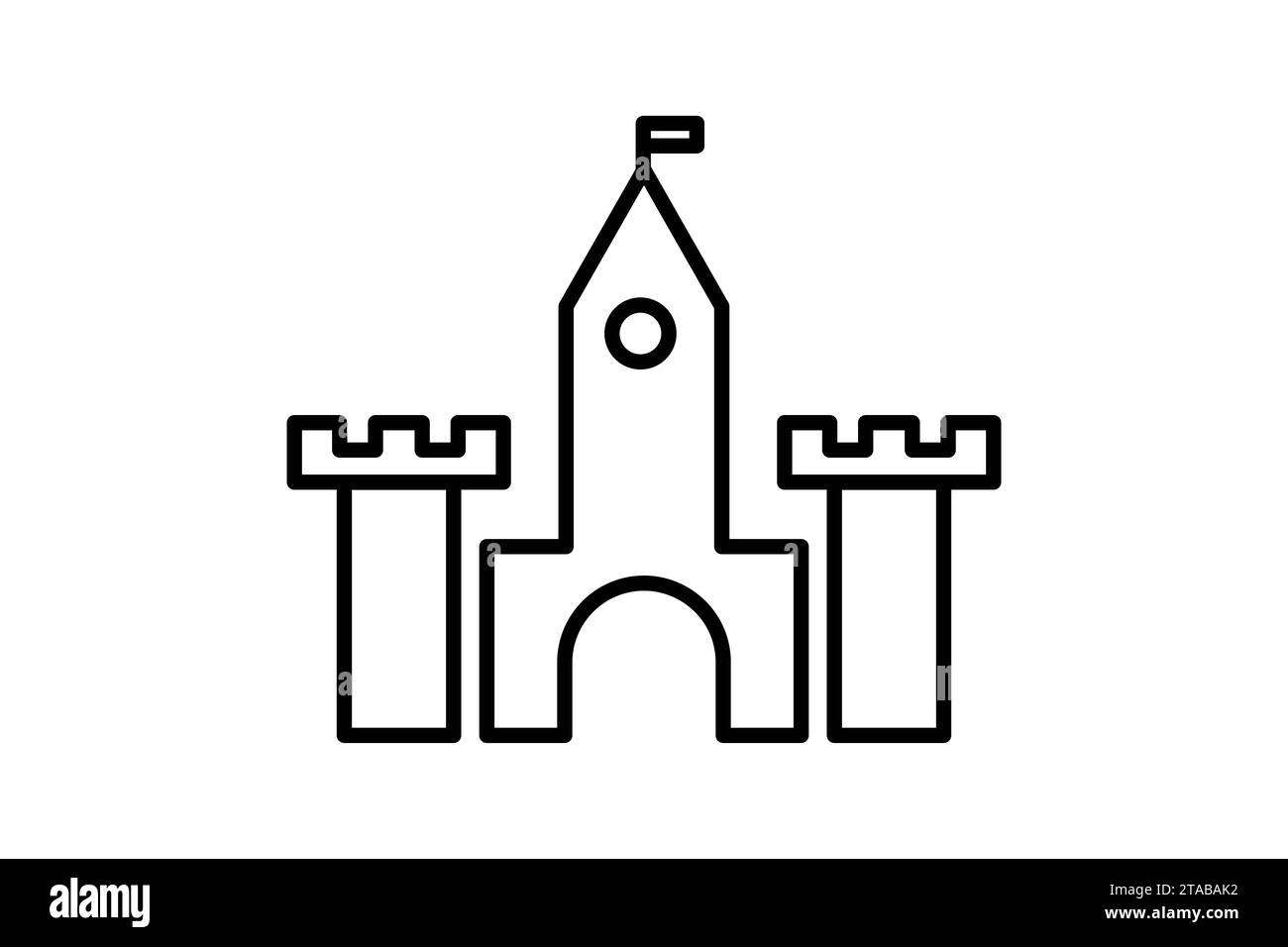 icona del castello. icona relativa alla festa di una fiaba o di una festa a tema medievale. stile icona linea. semplice progettazione vettoriale modificabile Illustrazione Vettoriale icona del castello. icona relativa alla festa di una fiaba o di una festa a tema medievale. stile icona linea. semplice progettazione vettoriale modificabile Illustrazione Vettoriale