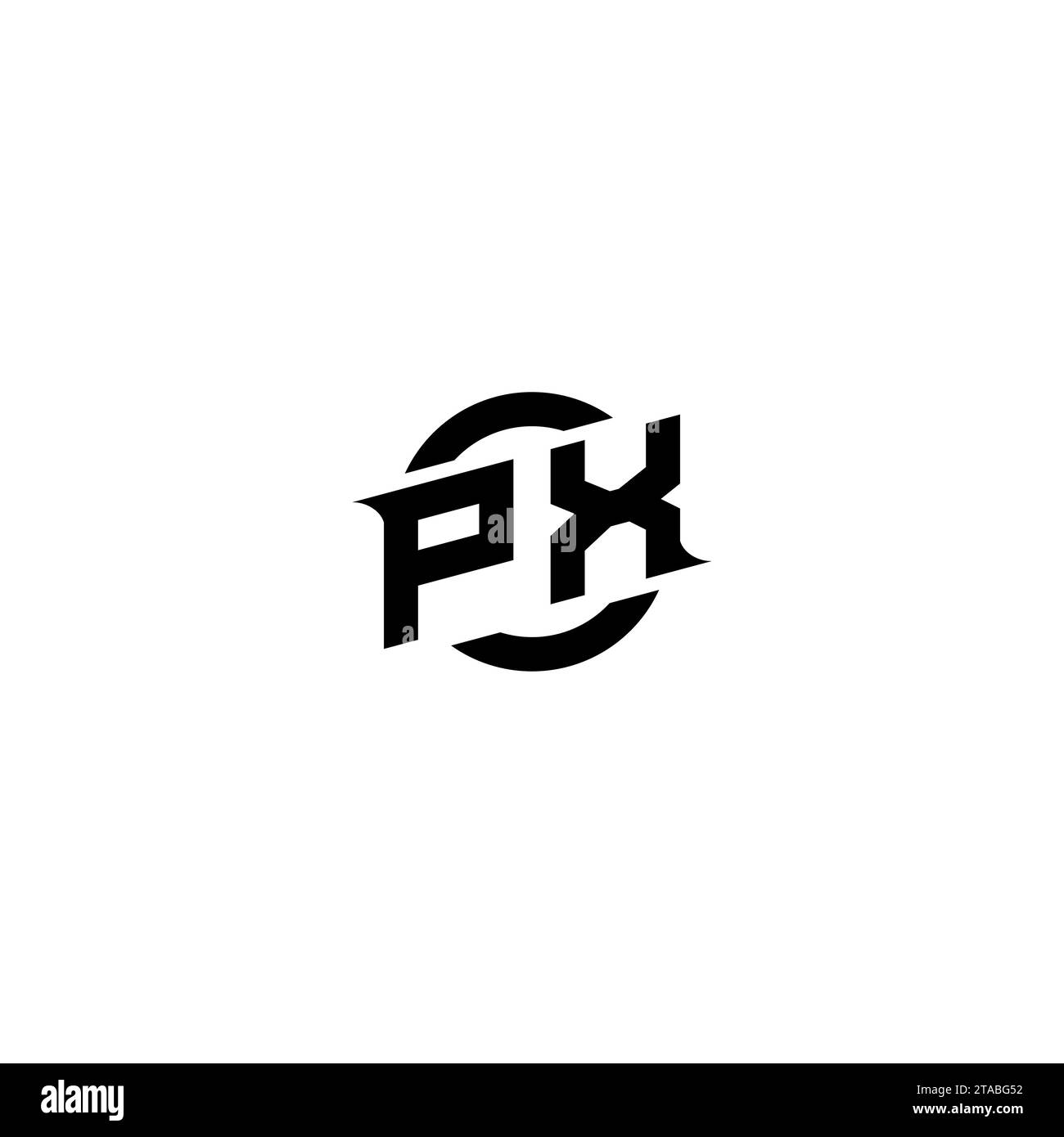 Logo iniziale del gioco PX, design del banner per il tuo team di e-sport o streaming Illustrazione Vettoriale
