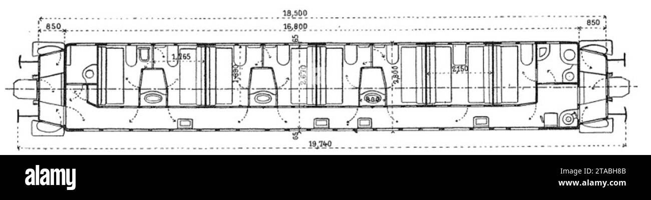 Voiture-lits no 680 A de la compagnie internationale des wagon-lits. Foto Stock