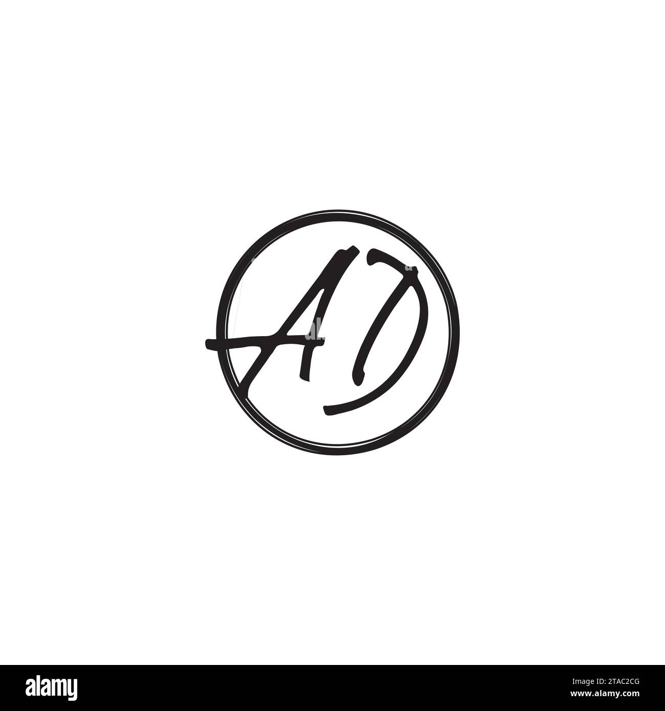 Lettere iniziali del logo DELL'ANNUNCIO in un design professionale di alta qualità che si adatta bene a qualsiasi supporto di stampa Illustrazione Vettoriale