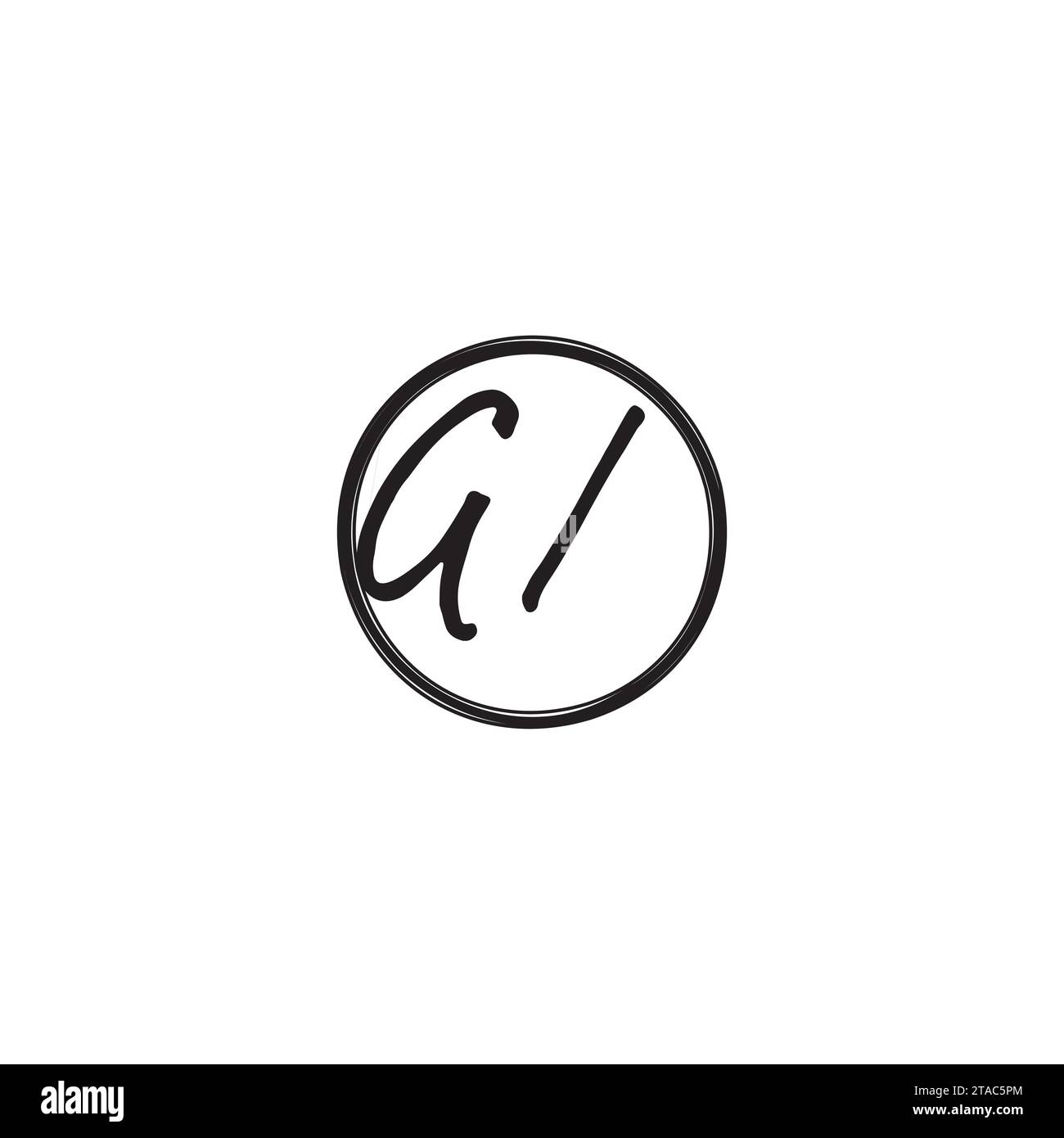 Lettere iniziali del logo gi con design professionale di alta qualità che si possono stampare bene su qualsiasi supporto di stampa Illustrazione Vettoriale