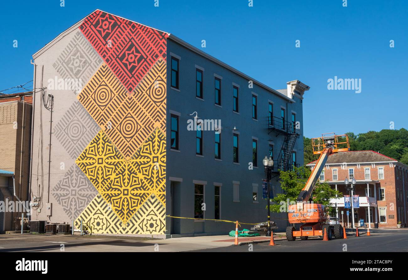 Città di Nelsonville, Ohio, contea nordoccidentale di Athens, Ohio, Stati Uniti Foto Stock