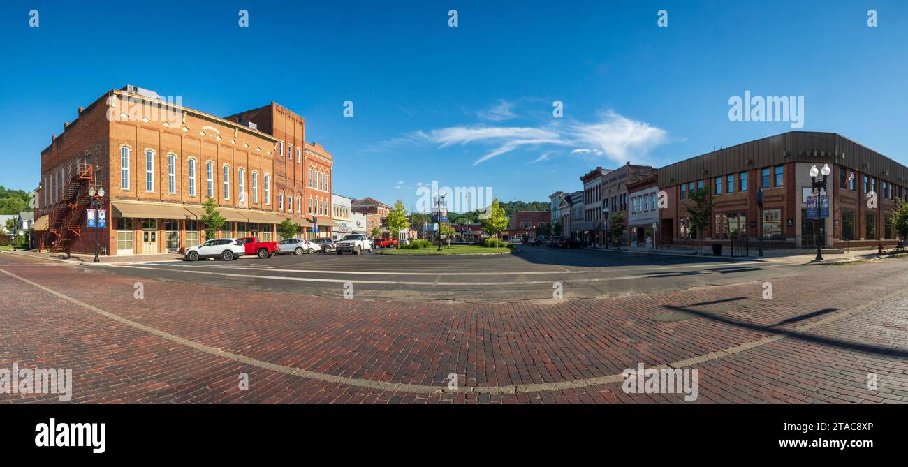 Città di Nelsonville, Ohio, contea nordoccidentale di Athens, Ohio, Stati Uniti Foto Stock