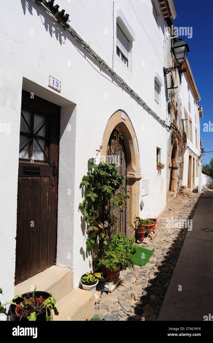 Castelo de vide, quartiere ebraico. Portalegre, Alentejo, Portogallo. Foto Stock