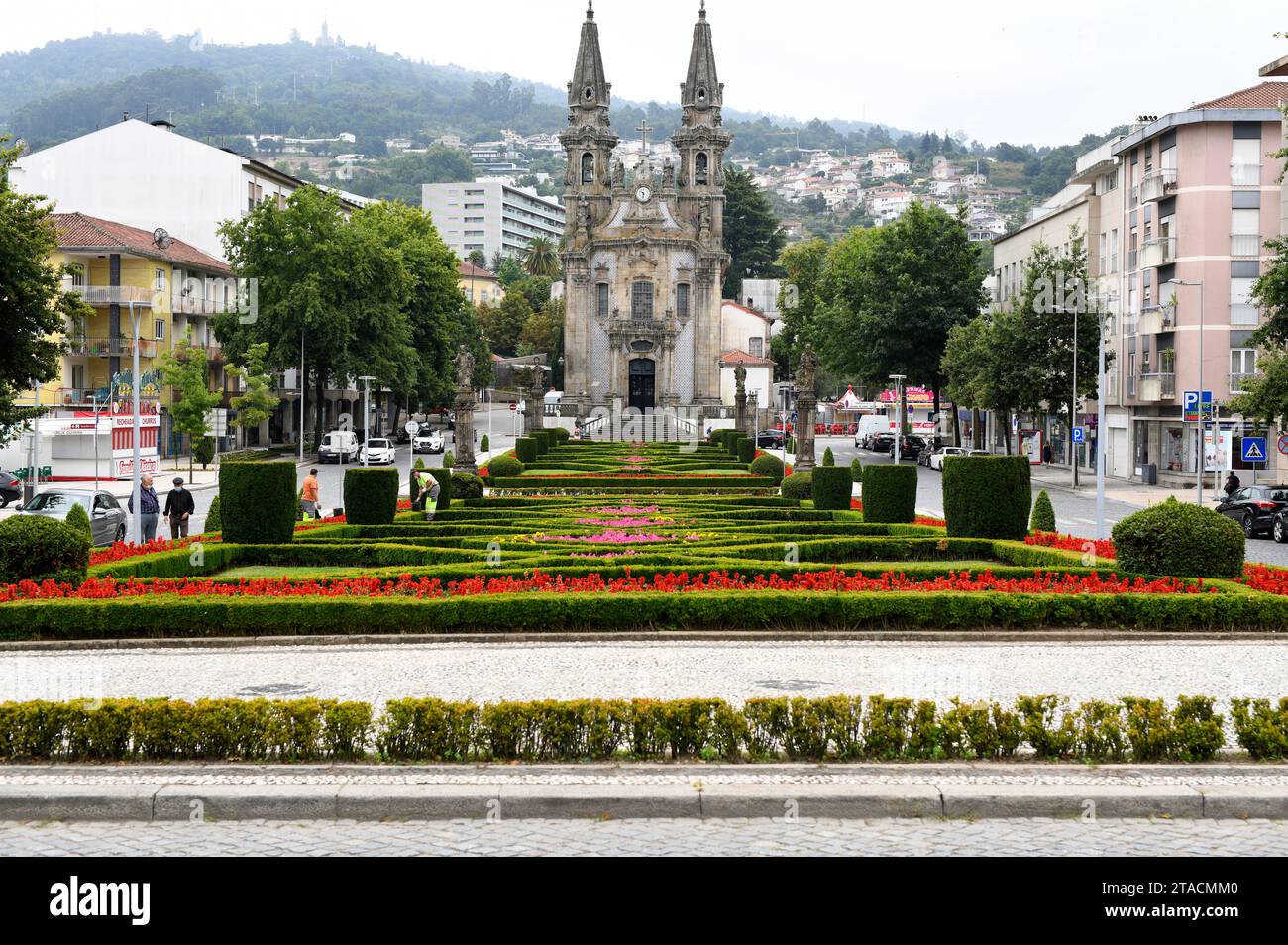 Guimaraes (patrimonio dell'umanità dell'UNESCO). Chiesa di Nossa Senhora da Consolaao e Santos Pasos (18th ° secolo). Braga, Portogallo. Foto Stock