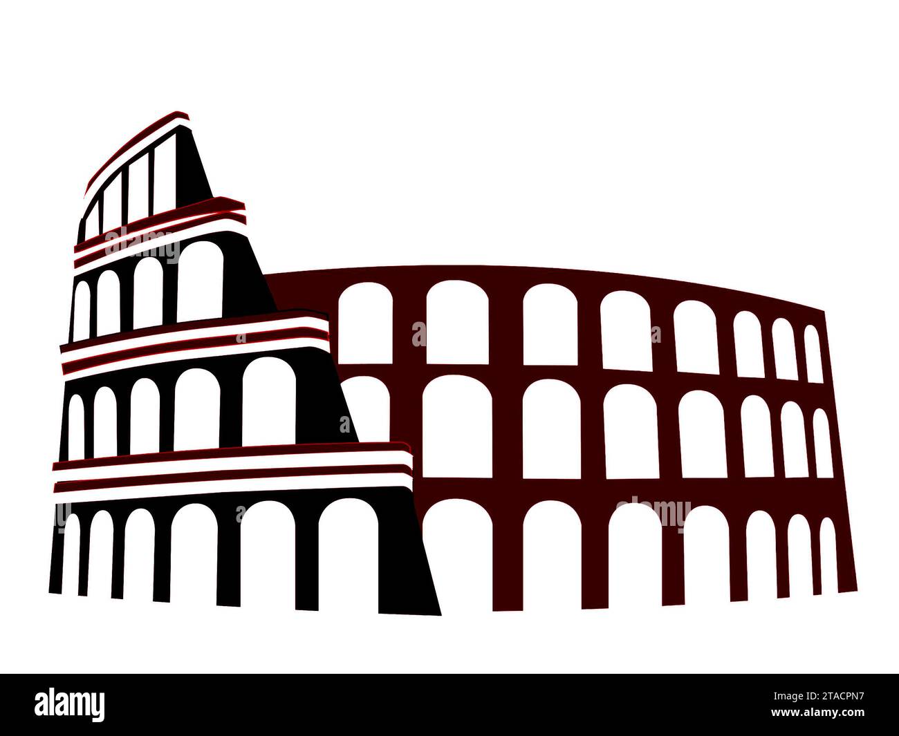 Colosseo Roma Italia illustrazione vettoriale Foto Stock