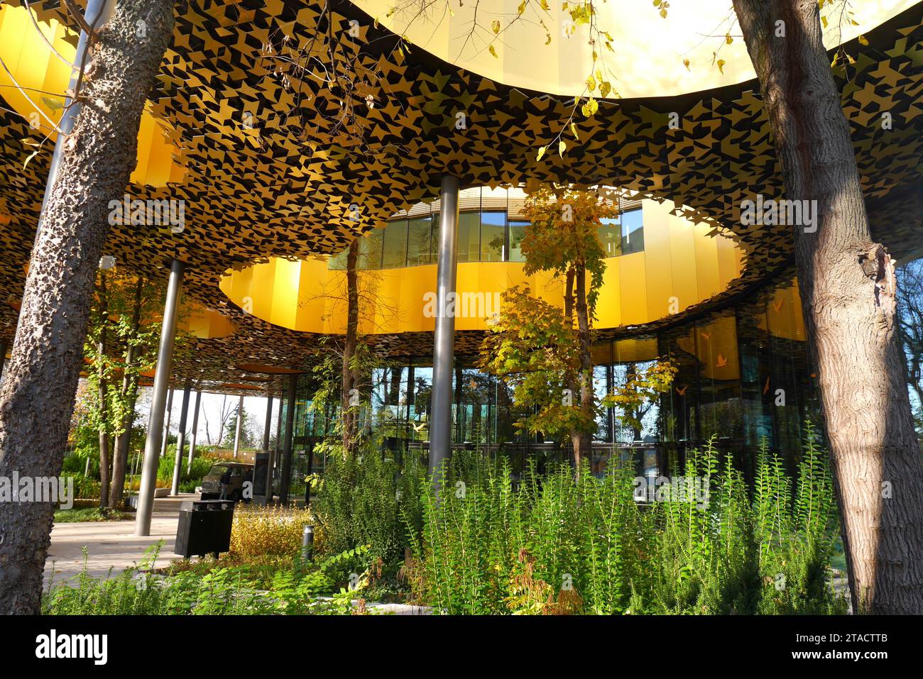 Casa della musica, progettata da Sou Fujimoto, parte del progetto Liget, Varosliget, City Park, Budapest, Ungheria Foto Stock