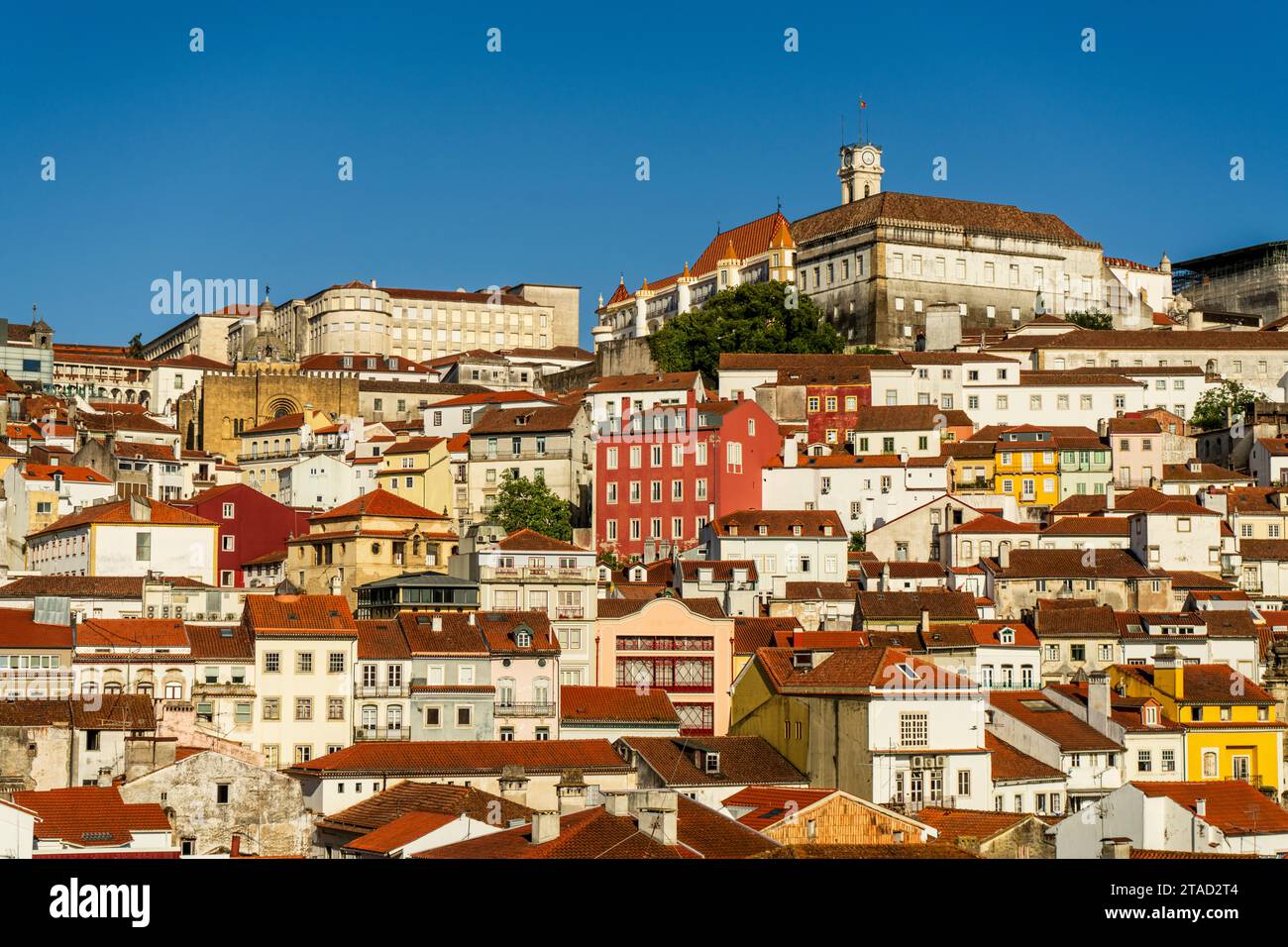 Coimbra, l'ex capitale del Portogallo. La più antica università. Ammira i sobborghi della città dall'alto, Coimbra Foto Stock