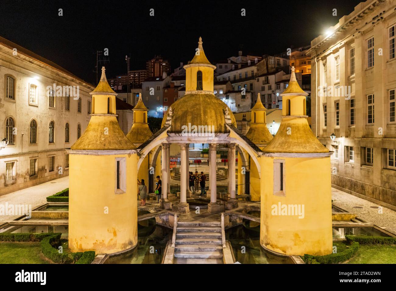Jardim da Manga, opera architettonica rinascimentale con fontane, Coimbra Foto Stock