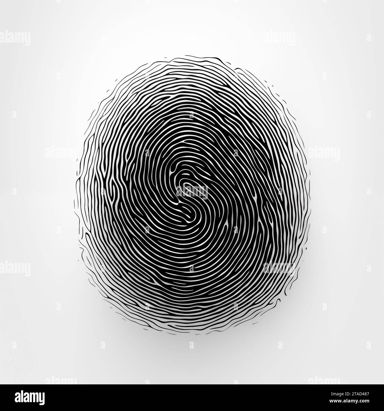 Impronta digitale in bianco e nero Foto Stock